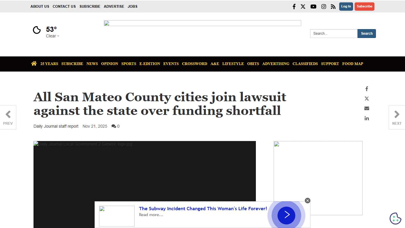 All San Mateo County cities join lawsuit against the state over funding shortfall Local News smdailyjournal.com